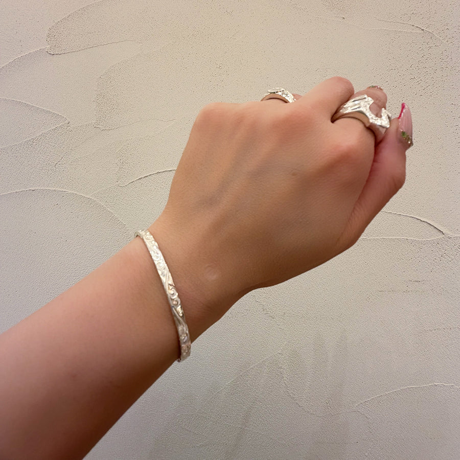 【受注製作】オープンバングル フラット4mm(シルバー925)